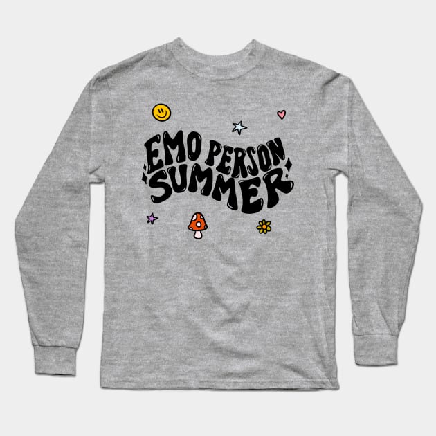 Emo Person Summer Long Sleeve T-Shirt by Doodle by Meg